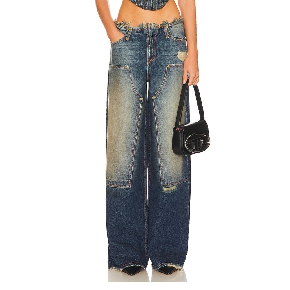 h:ours Tati Baggy Pant in Dark Indigo